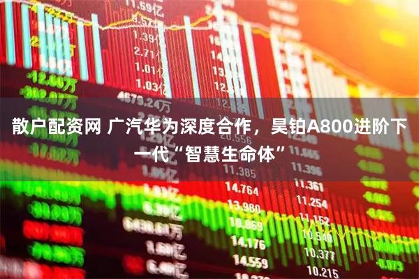 散户配资网 广汽华为深度合作，昊铂A800进阶下一代“智慧生命体”